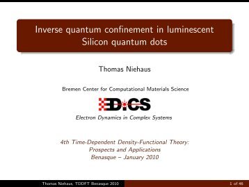 Inverse quantum confinement in luminescent Silicon ... - TDDFT.org