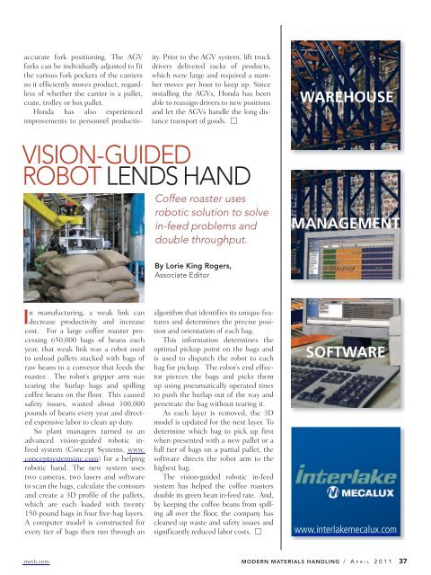 Modern Materials Handling - April 2011