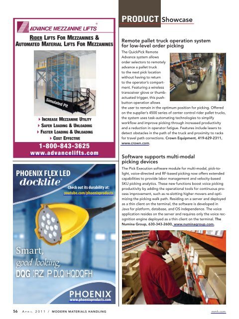 Modern Materials Handling - April 2011