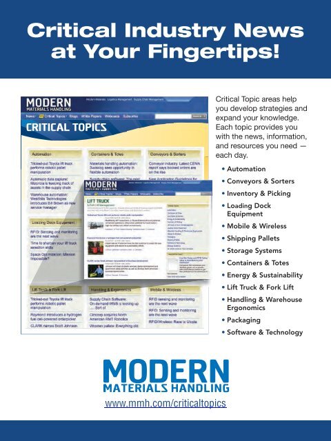 Modern Materials Handling - April 2011