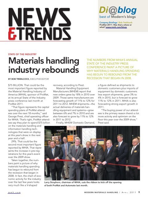 Modern Materials Handling - April 2011