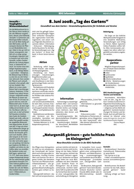 Artikel (PDF) lesen - Kreisverband Luckenwalde der Gartenfreunde eV