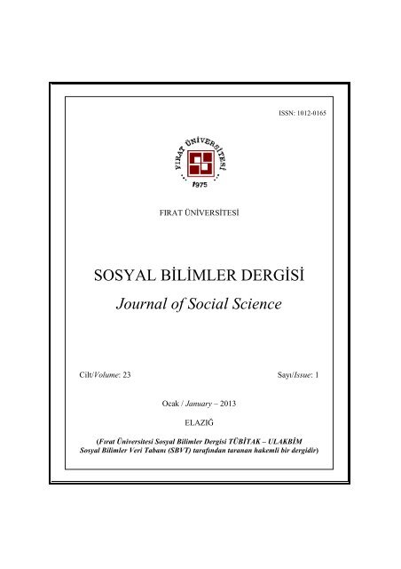 sayÄ±:1 - Portal - FÄ±rat Ãœniversitesi