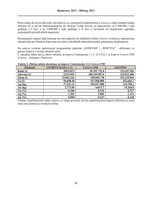 stanje i perspektive u rudarstvu i odrÅ£ivi razvoj mining present state ...