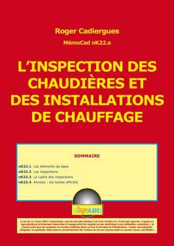 l'inspection des chaudiÃ¨res et des installations de chauffage
