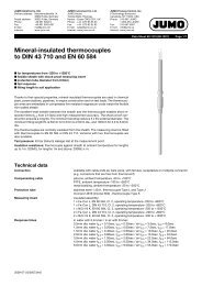 Mineral-insulated thermocouples to DIN 43 710 and EN 60 584 - Jumo