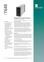 Integrated Loop Processor Specification Sheet - Eurotherm Ltda