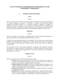 law on technical requirements for products and conformity assessment