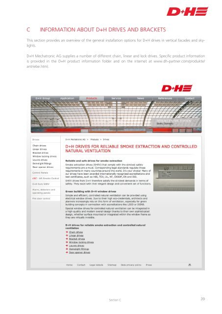 Smoke ventilation according to EN 12101-2 - D+H Mechatronic