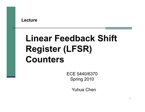 linear feedback shift register linear feedback shift register