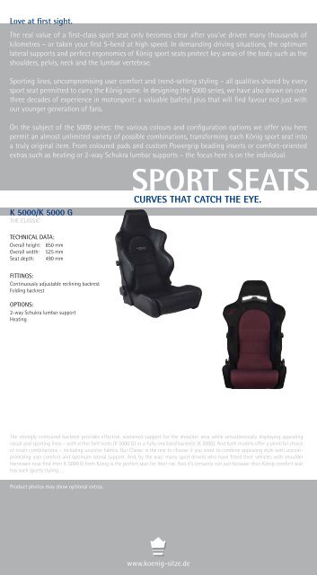 Prospect Sport seats