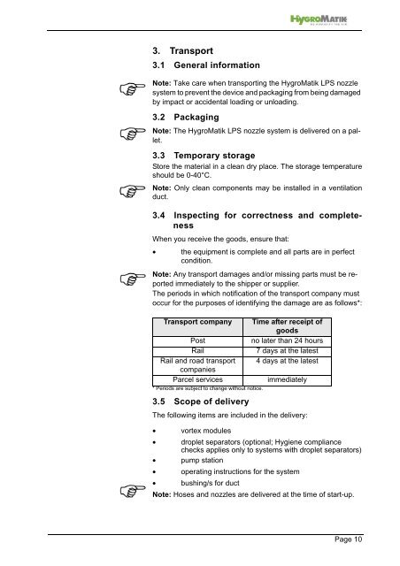 LPS Instruction Manual - HygroMatik