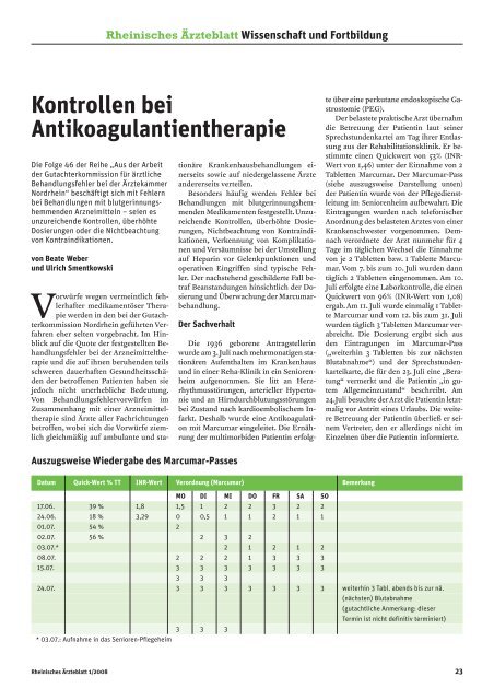 Kontrollen Bei Antikoagulantientherapie A Rztekammer Nordrhein Marcumar is a medicine available in a number of countries worldwide. www yumpu com