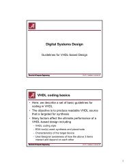Digital Systems Design VHDL coding basics