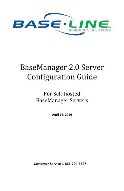 BaseManager 2.0 Server Configuration Guide - Baseline Systems