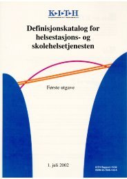 Definisjonskatalog for helsestasjons- og skolehelsetjenesten - KITHs