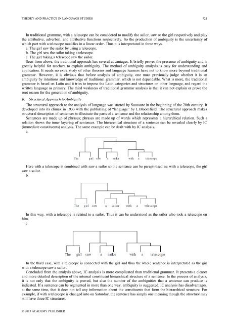 Theory and Practice in Language Studies Contents - Academy ...