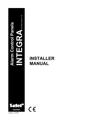 INTEGRA installation manual - Satel