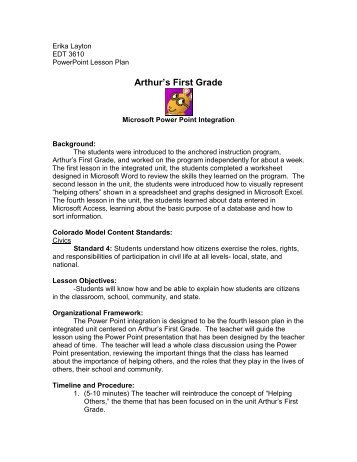 ms powerpoint lesson plan