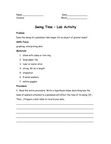 Swing Time â Lab Activity