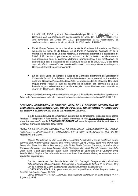 orden del dia de la comision de gobierno a celebrar el dia quince ...