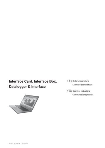 Bedienungsanleitung Fronius IG interface card-box - Gerenda Solar