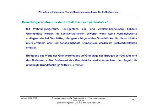 Bewertungsgrundlagen g g g fÃ¼r die Besteuerung