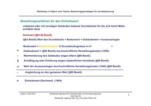 Bewertungsgrundlagen g g g fÃ¼r die Besteuerung