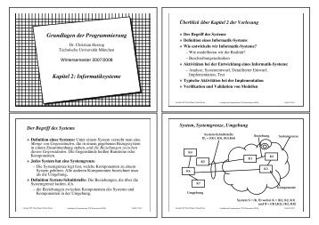 Grundlagen der Programmierung Kapitel 2: Informatiksysteme