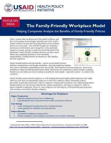 The Family-Friendly Workplace Model - Health Policy Initiative