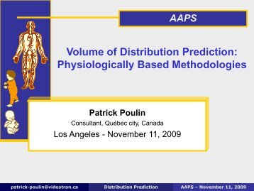 Volume of Distribution Prediction: Physiologically Based ...