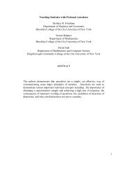 1 Teaching Statistics with Fictional Anecdotes Hershey H. Friedman ...