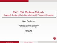 MATH 590: Meshfree Methods - Chapter 6 - Applied Mathematics