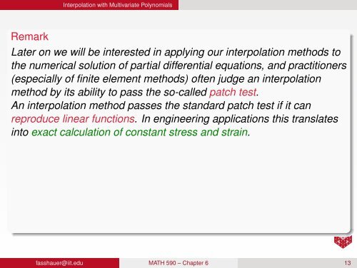 MATH 590: Meshfree Methods - Chapter 6 - Applied Mathematics