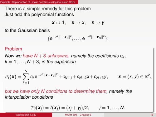 MATH 590: Meshfree Methods - Chapter 6 - Applied Mathematics