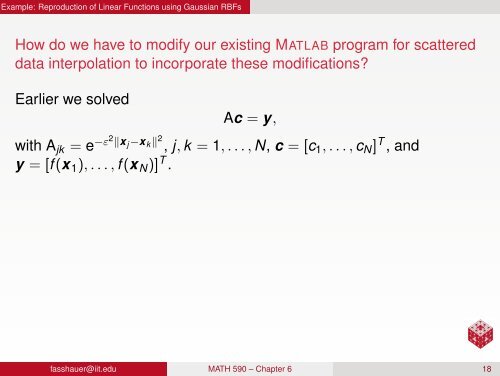 MATH 590: Meshfree Methods - Chapter 6 - Applied Mathematics