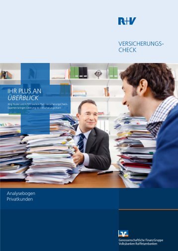 R+V-VersicherungsCheck, Analysebogen (PDF) - volksbank-krp.de