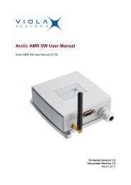 Arctic AMR SW User Manual - Viola Systems