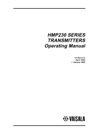 HMP230 SERIES TRANSMITTERS Operating Manual - JACH
