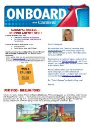 carnival breeze â helping agents sell! - Carnival Cruise Lines