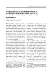 charleso dickenso kūrybos recepcija lietuvių literatūros ... - Literatūra