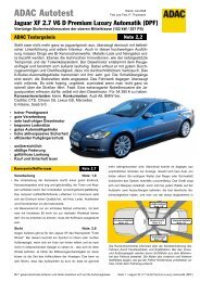 Umfassender Test Jaguar XF 2.7 V6 Diesel Premium Luxury ... - ADAC