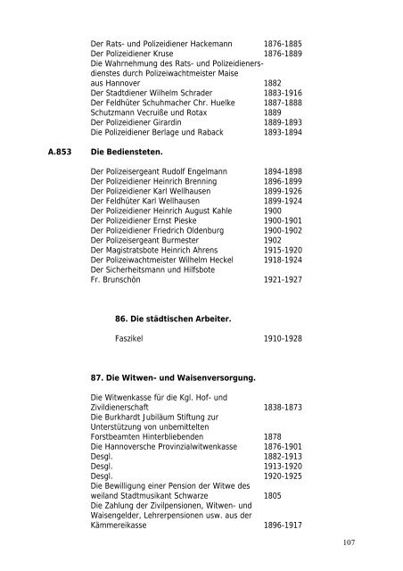 Findbuch zum Hauptbestand des Stadtarchivs Wunstorf