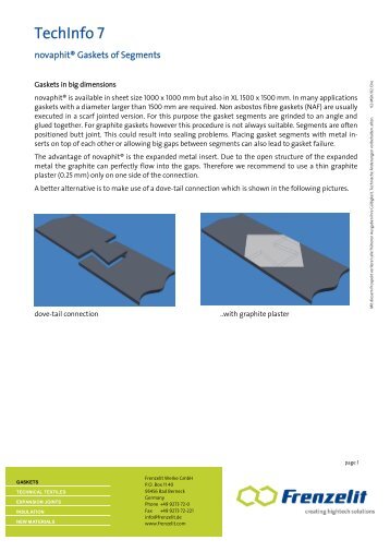 TechInfo 7 - Frenzelit Werke GmbH