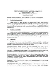 west virginia gypsy moth quarantine - West Virginia Department of ...