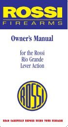 COD 09103063 MANUAL RIO GRAND.. - Rossi Firearms