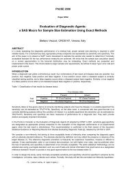 a SAS Macro for Sample Size Estimation Using Exact ... - PhUSE Wiki