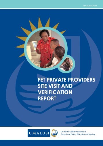fet private providers site visit and verification report - Umalusi