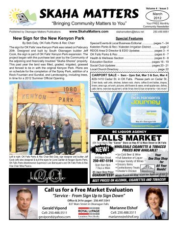 March 2012 - Volume 4 : Issue 3 - Skaha Matters