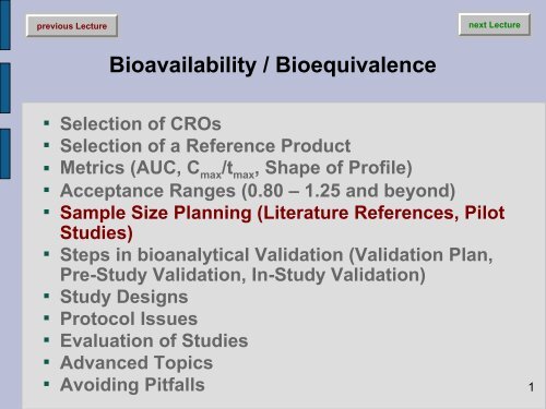 Steps in bioanalytical Validation